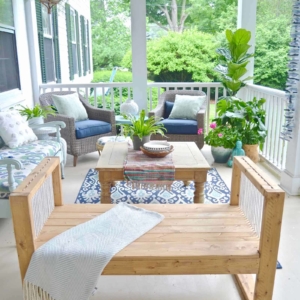 2x4 Building Projects - 2x4 Rope Bench by At Charlotte's House