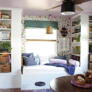 ikea hack built in reading nook