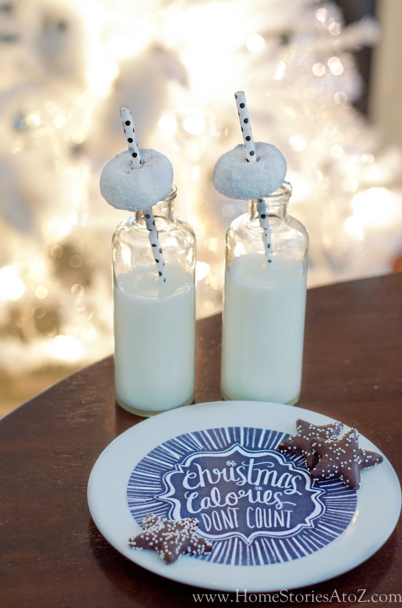 Christmas milk and cookies