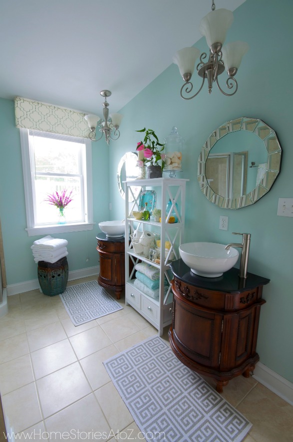 Cornice over bathroom window