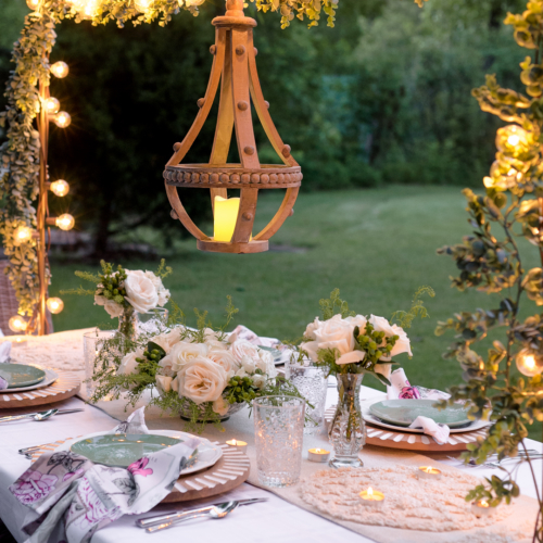 Dining Outdoors in the Spring - Elegant Spring Dining by Home Stories A to Z