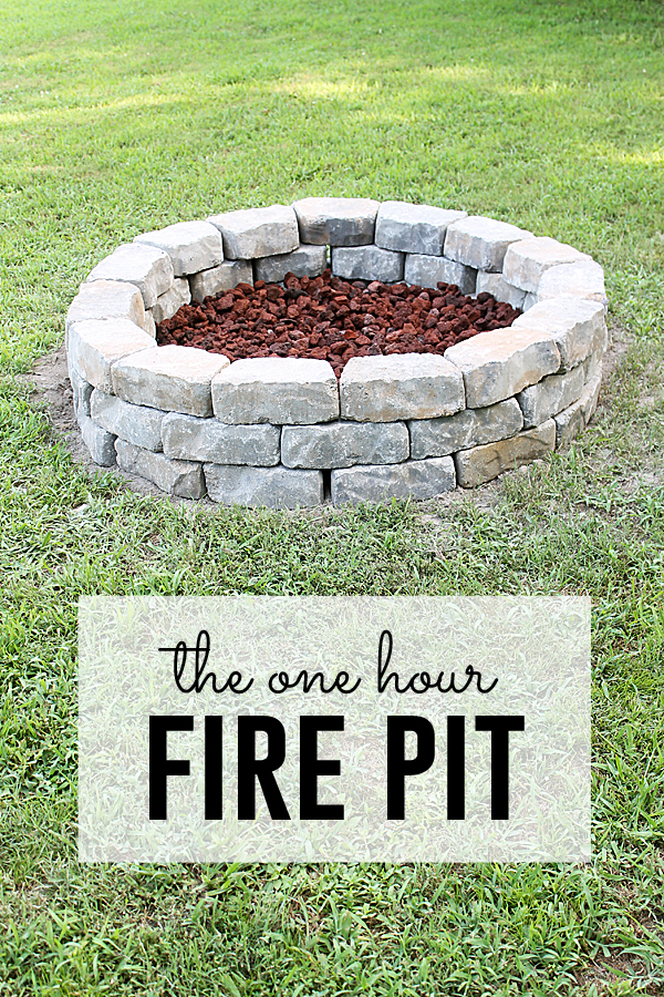 DIY Fire Pit - Lava Rock Fire Pit by Shabby Creek Cottage