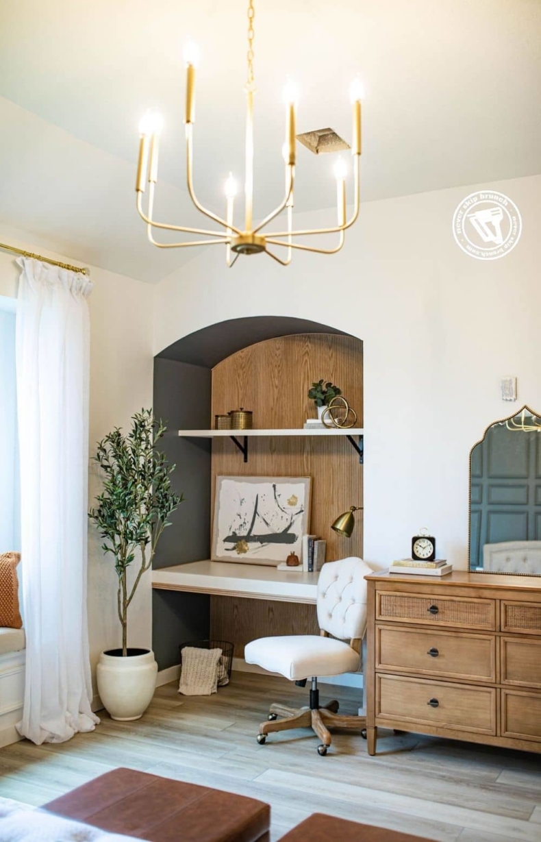 DIY Pole Wrap Ideas - Closet Nook Makeover with Pole Wrap by Never Skip Brunch