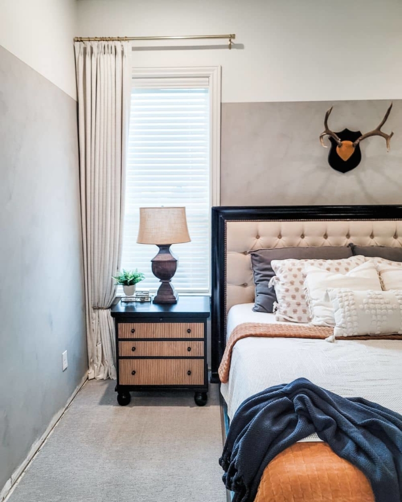 DIY Pole Wrap Ideas - Nightstand Pole Wrap Makeover by 804 Sycamore