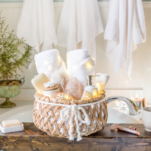 DIY Wedding Gifts - Spa Gift Basket by Home Stories A to Z