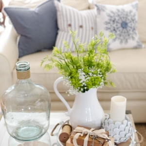 Early Spring Decorating Tips - Spring Living Area by Home Stories A to Z