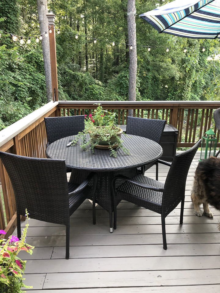 Entertaining Outdoors Using String Lights - Adding Patio String Lights to the Deck by Southern Hospitality Blog