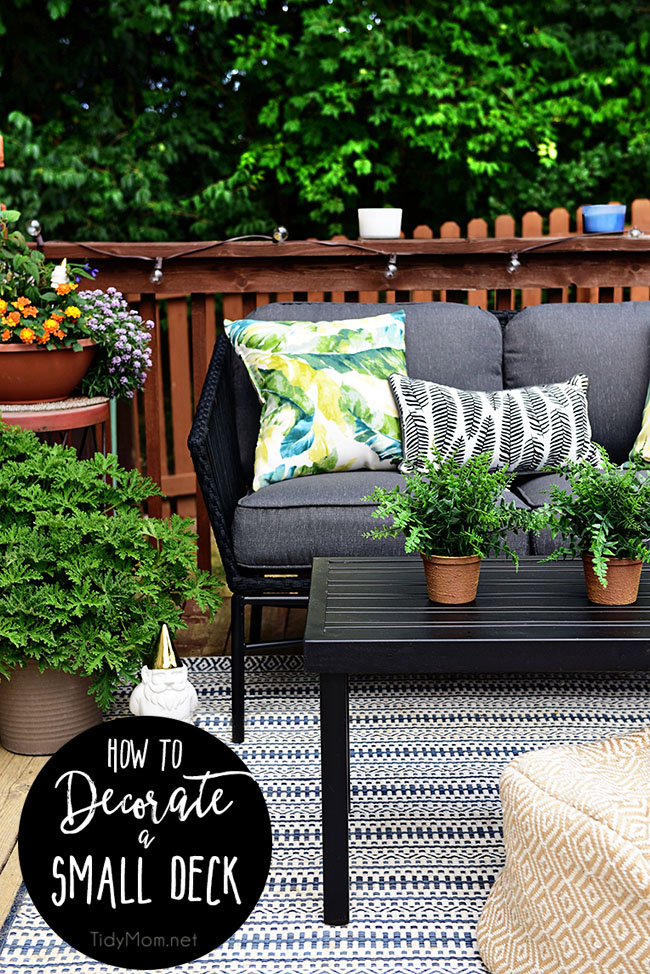Entertaining Outdoors Using String Lights - Maximize a Small Space by Tidy Mom