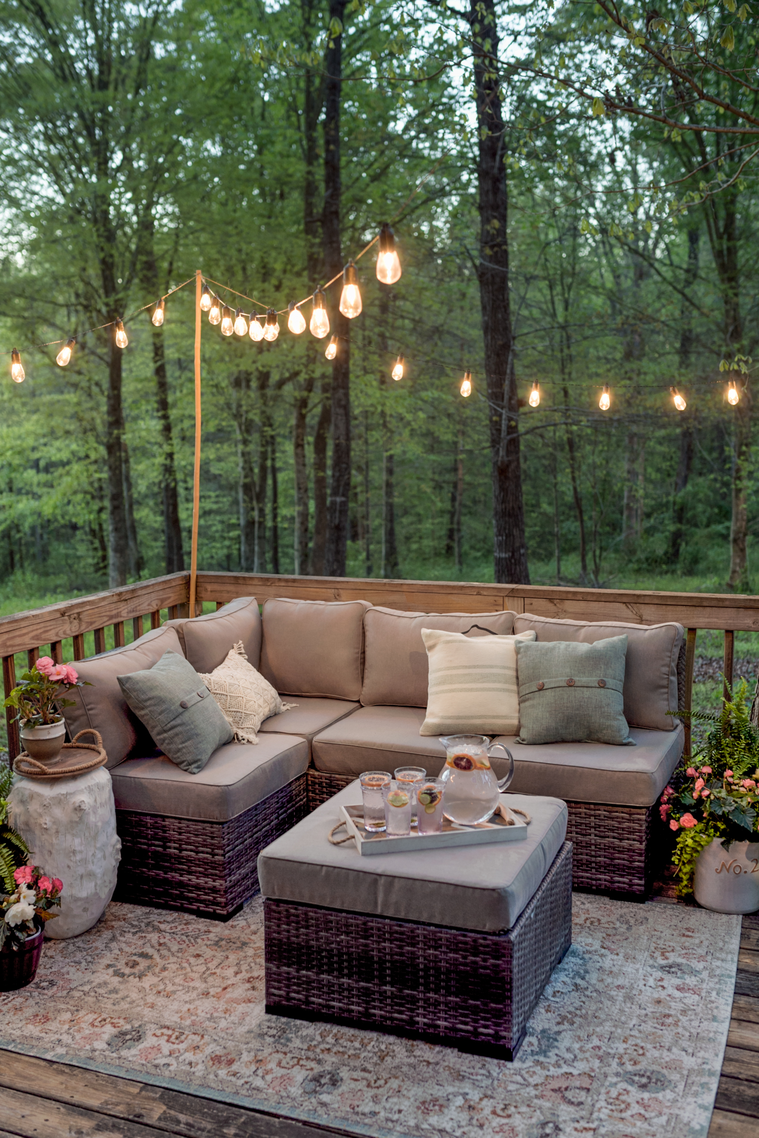 Entertaining Outdoors Using String Lights - Tips on How to Decorate Outdoors by Home Stories A to Z