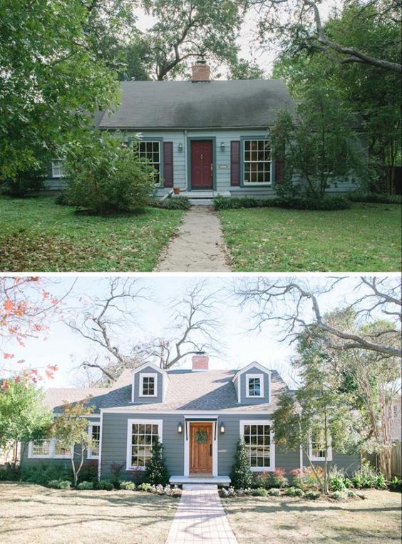 Fixer Upper Cape Cod Renovation home exterior makeover