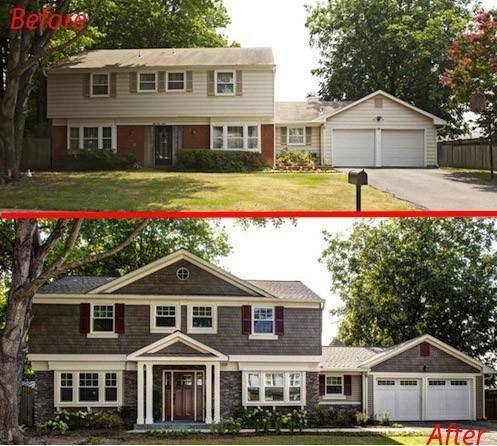 Gray Home Renovation home exterior makeover