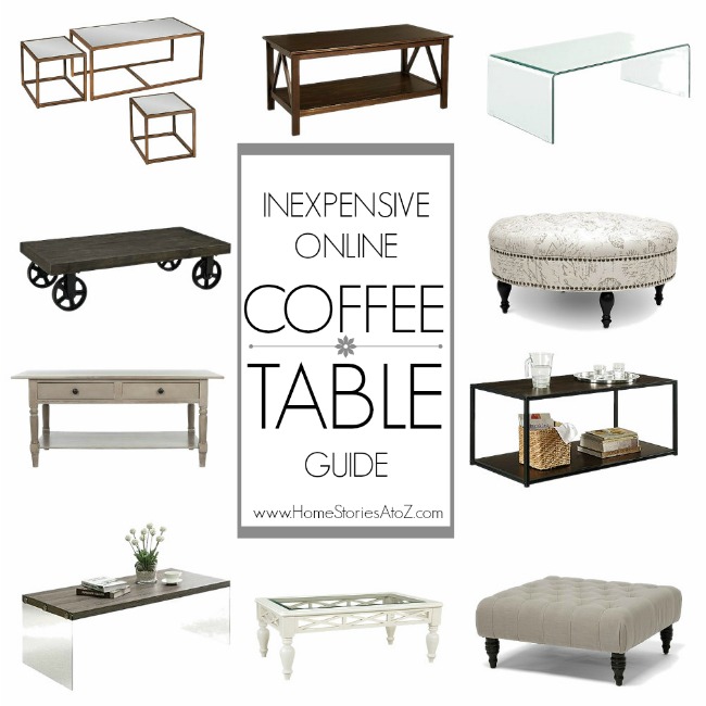 Inexpensive online coffee table guide