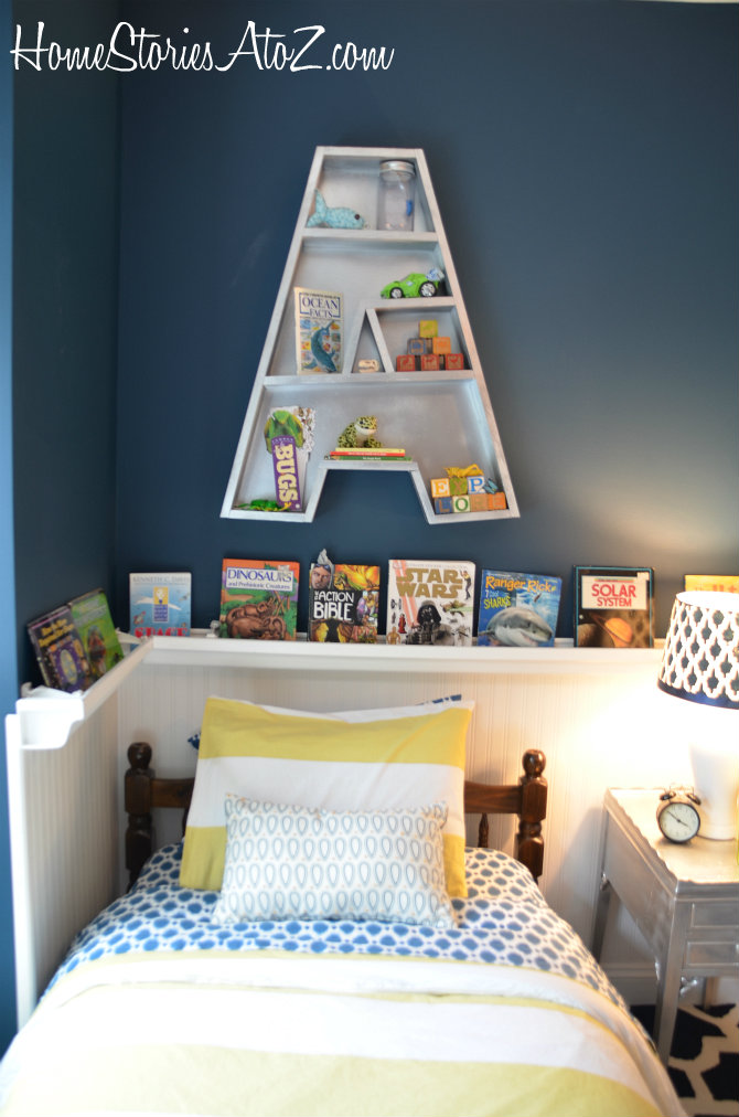 Letter a Bookshelf Pottery Barn Dupe