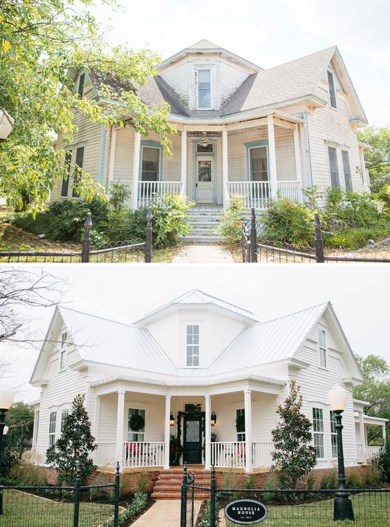Magnolia House Renovation home exterior makeover
