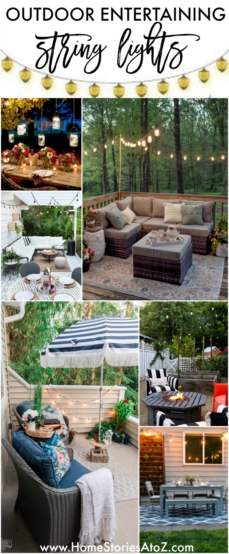 Outdoor Entertaining With String Lights - 20 Ways to Hang String Lights