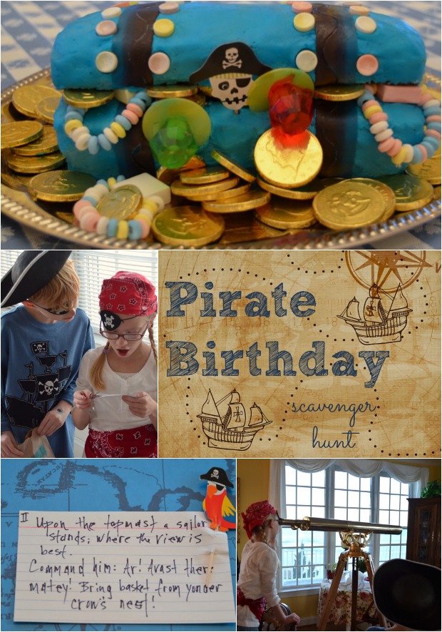 pirate birthday party scavenger hunt idea