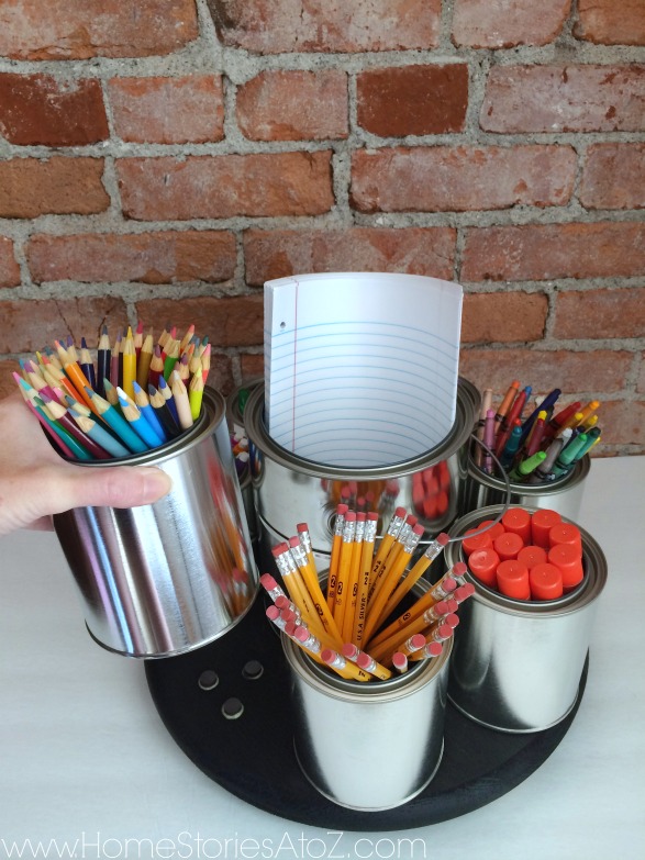 Removable buckets on lazy susan