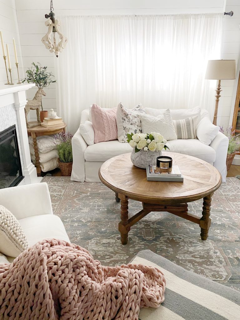 Spring Decor Ideas - Cozy Spring Living Room by Dreaming of Homemaking