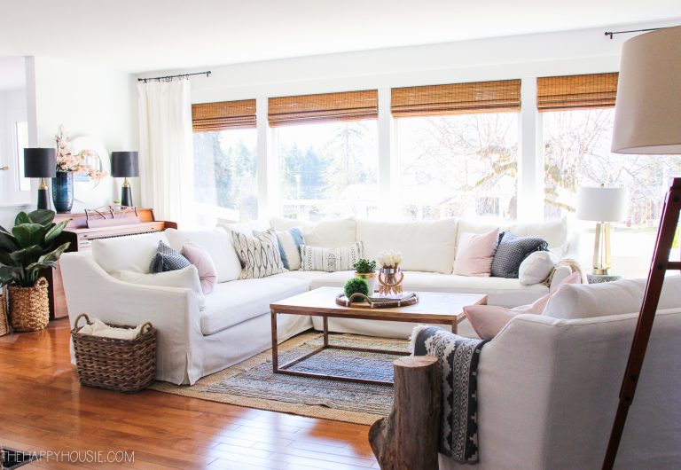 Spring Decor Ideas - Eclectic Bohemian Farmhouse Style by The Happy Housie