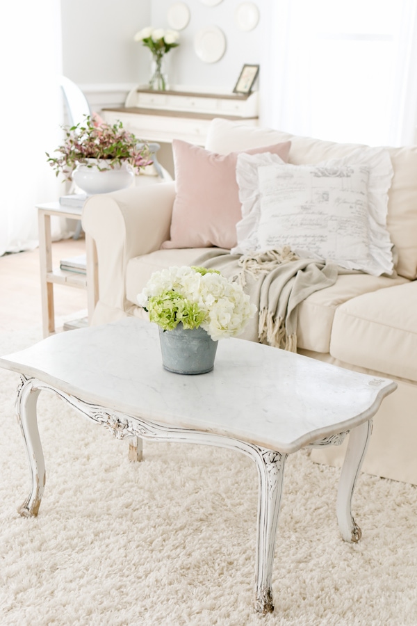 Spring Decor Ideas - French Country Spring Living Room by Tidbits