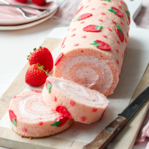 Strawberry Recipes - Strawberry Cake Roll by Love and Olive Oil