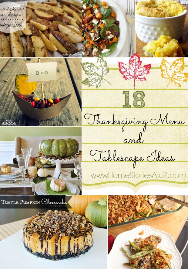 Thanksgiving Menu and Tablescape Ideas