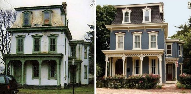Victorian home exterior renovation home makeover before and after