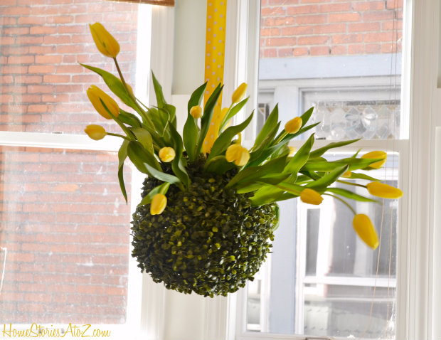tulip topiary chandelier