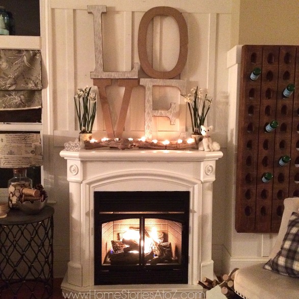 Valentine's Day Love Mantel