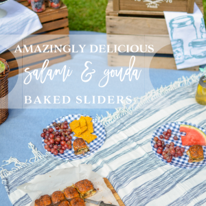 amazingly delicious salami and gouda baked sliders