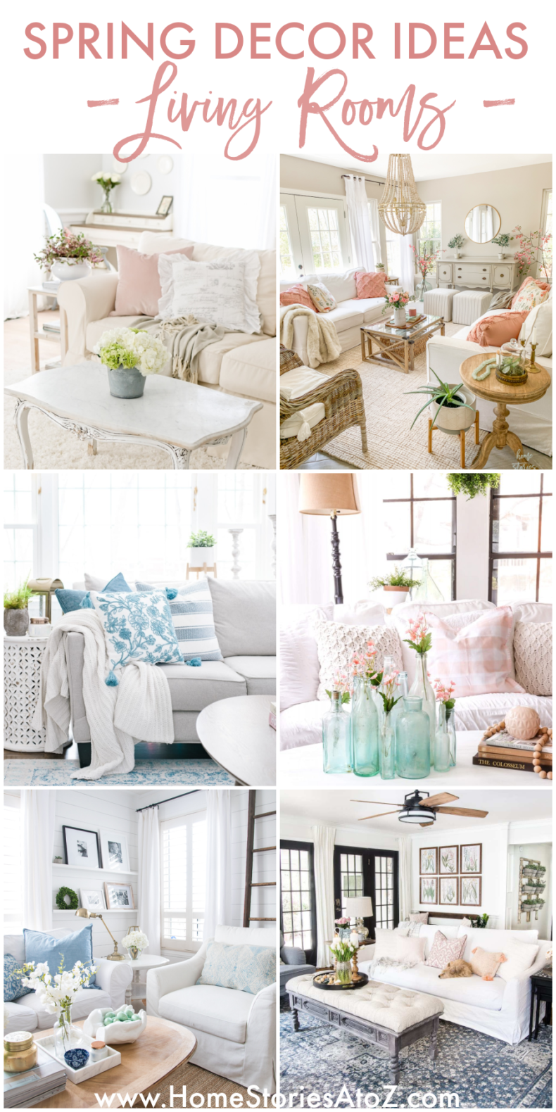 Spring Decor Ideas - Living Rooms Decorated for Spring